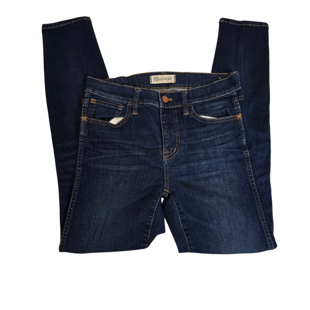 Madewell Blue Jeans High Riser Skinny Denim Stretch Cotton Blend, Womens Size 26